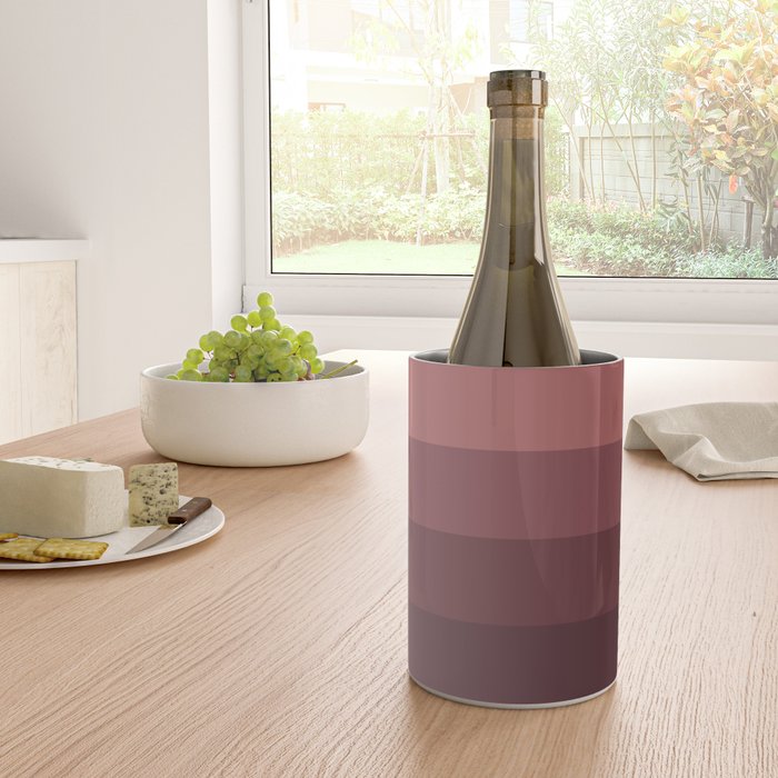 Minimal Retro Sunset Sunrise - Burgundy Ruby Red Wine Chiller Gallery Image 4