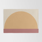 Minimal Retro Sunset Sunrise - Burgundy Ruby Red Rug Gallery Image 2
