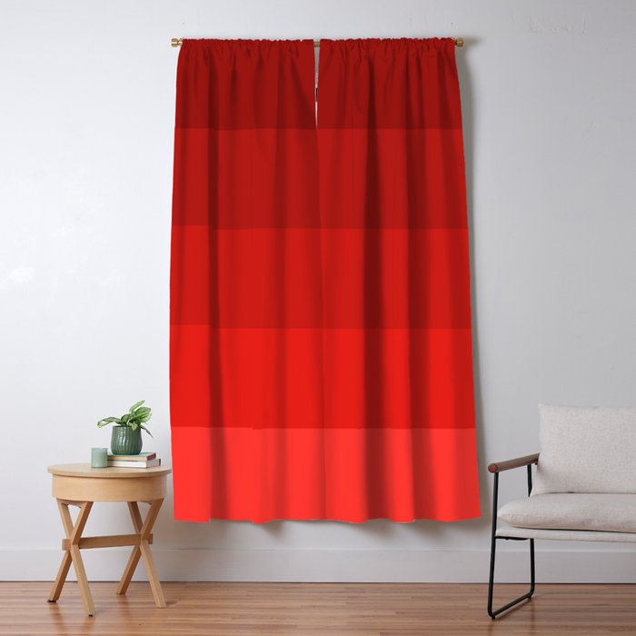 Red Striped Color Gradient Window Curtain Gallery Image 1