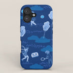 Let's Play Tennis in Navy Blue iPhone Case Gallery Image 1