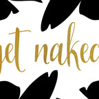 Get Naked Funny, Tropical Palm, Black, White and Gold Coffee Mug Gallery Image 2