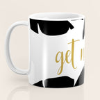 Get Naked Funny, Tropical Palm, Black, White and Gold Coffee Mug Gallery Image 3