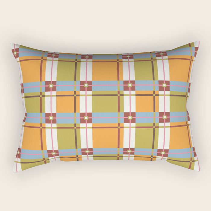 Autumn Breeze Checks Rectangular Pillow Gallery Image 2