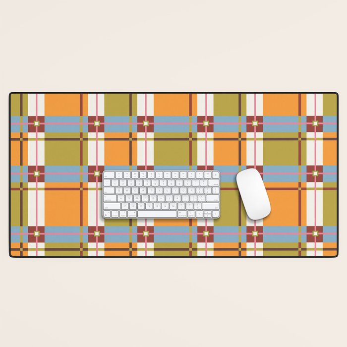 Autumn Breeze Checks Desk Mat Gallery Image 1