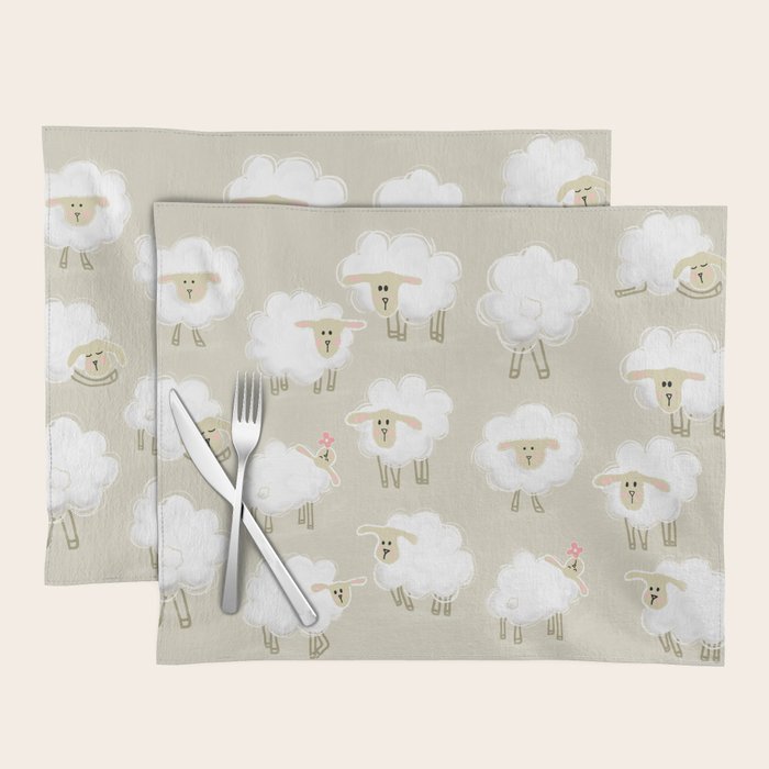 Herd of sheep Placemat Gallery Image 1