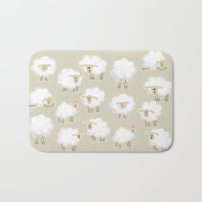 Herd of sheep Bath Mat Gallery Image 1