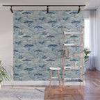 Wildlife Safari Savannah blue Wall Mural Gallery Image 1