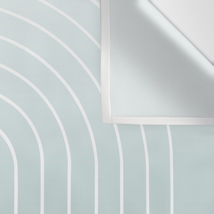 Ombre Arch XVII Natural Teal Gradient Modern Geometric Lines Wall Tapestry Gallery Image 3