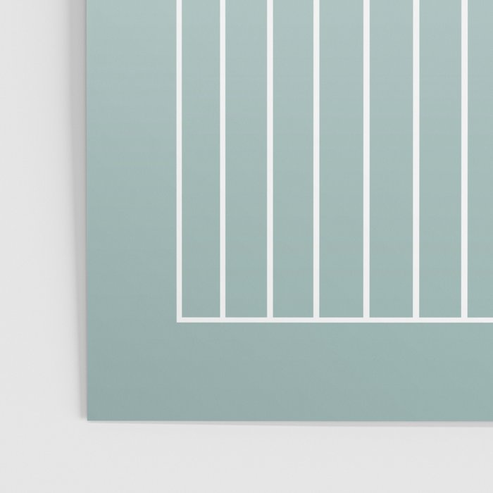 Ombre Arch XVII Natural Teal Gradient Modern Geometric Lines Poster Gallery Image 3