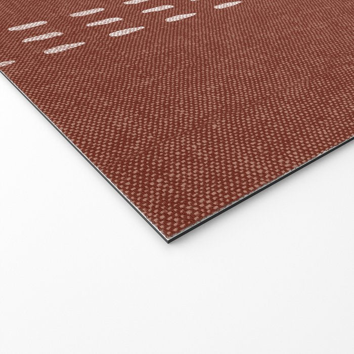 boho vertical stitch - rust Welcome Mat Gallery Image 2