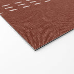 boho vertical stitch - rust Welcome Mat Gallery Image 2