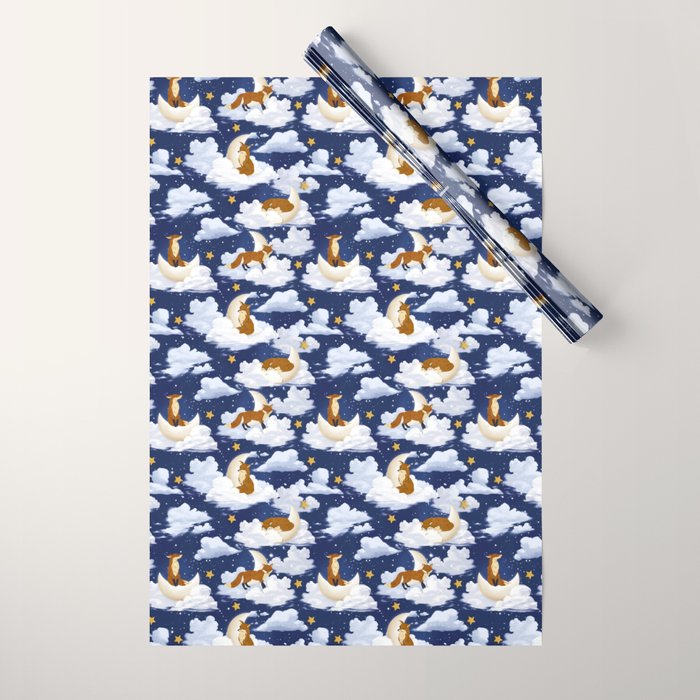 Enchanted Fox Moons Wrapping Paper Gallery Image 1