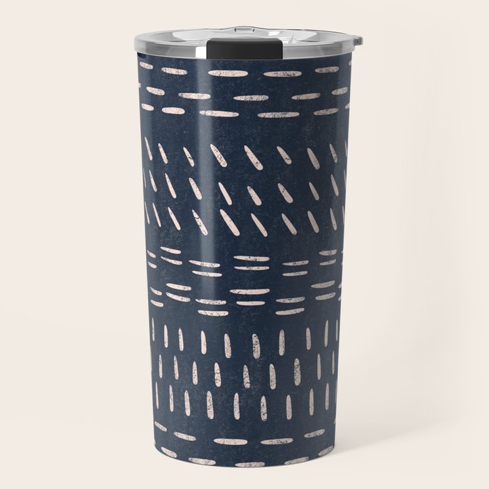 Mudcloth Distress Denim Travel Mug Gallery Image 1