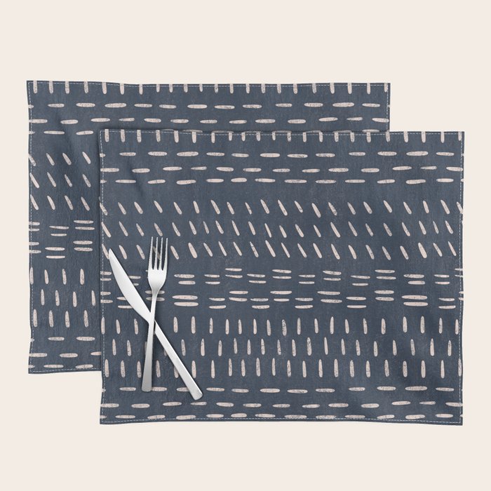 Mudcloth Distress Denim Placemat Gallery Image 1