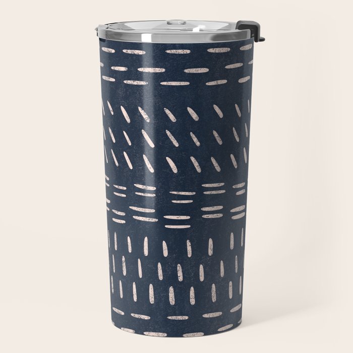 Mudcloth Distress Denim Travel Mug Gallery Image 2