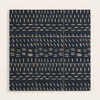 Mudcloth Distress Denim Wood Wall Art Gallery Image 1