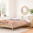 Cowgirl Boots â Blue & Peach Duvet Cover Gallery Image 2
