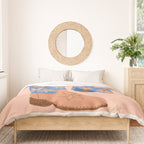 Cowgirl Boots â Blue & Peach Duvet Cover Gallery Image 3