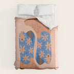Cowgirl Boots â Blue & Peach Duvet Cover Gallery Image 6