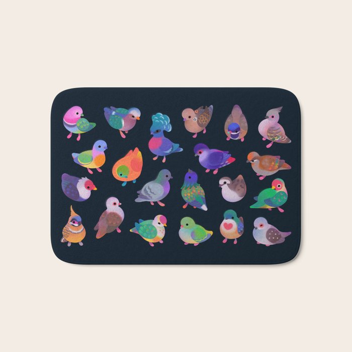 Wild pigeon - name Bath Mat Gallery Image 1