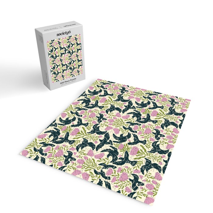 Spring Black Birds Jigsaw Puzzle Gallery Image 2