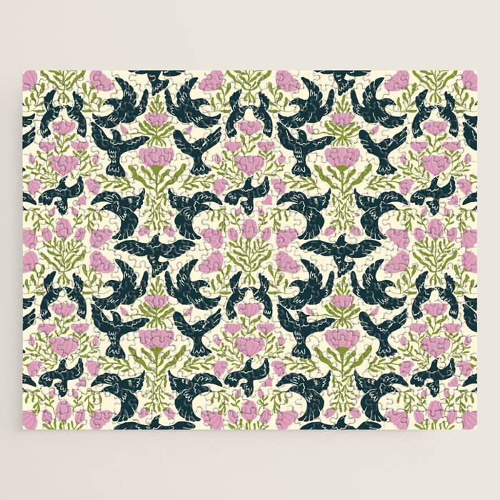 Spring Black Birds Jigsaw Puzzle Gallery Image 1