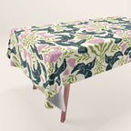Spring Black Birds Tablecloth Gallery Image 1