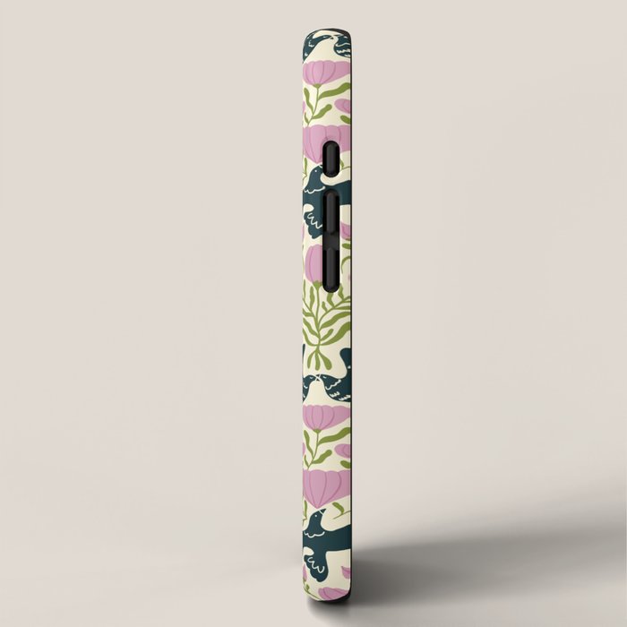 Spring Black Birds iPhone Case Gallery Image 2