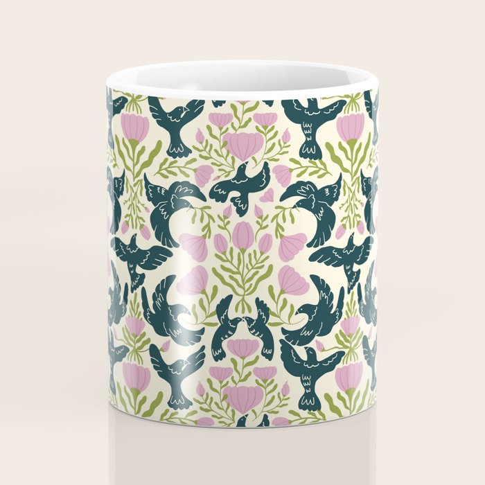 Spring Black Birds Coffee Mug Gallery Image 4