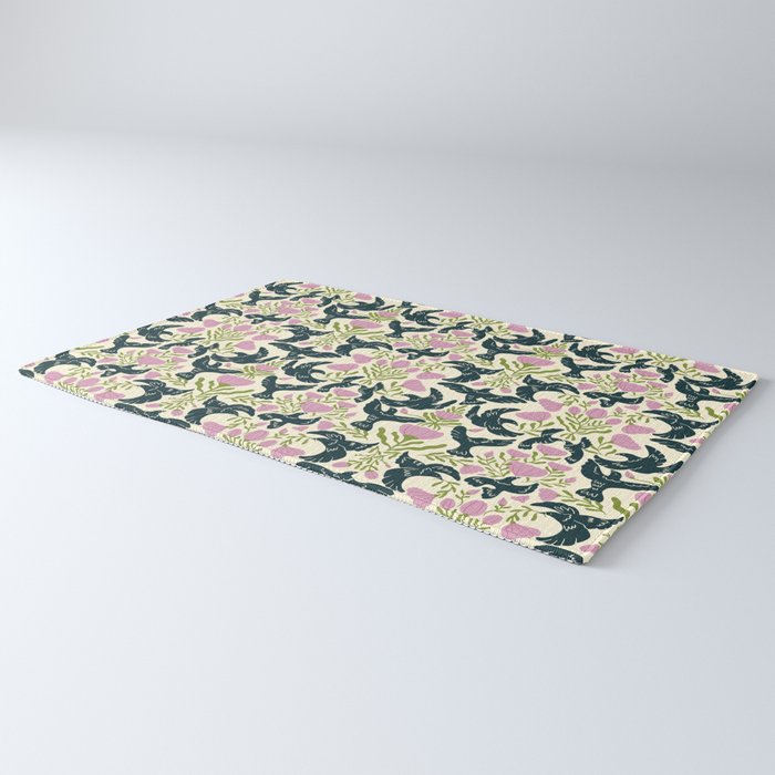 Spring Black Birds Rug Gallery Image 3