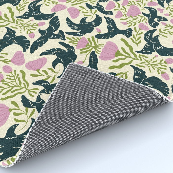 Spring Black Birds Rug Gallery Image 4