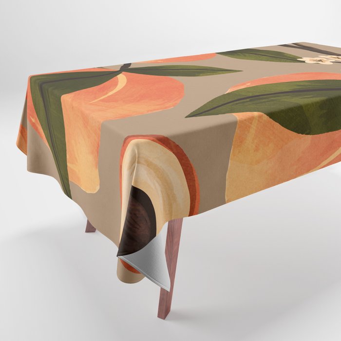 Peaches Botanical Art 2 Tablecloth Gallery Image 1