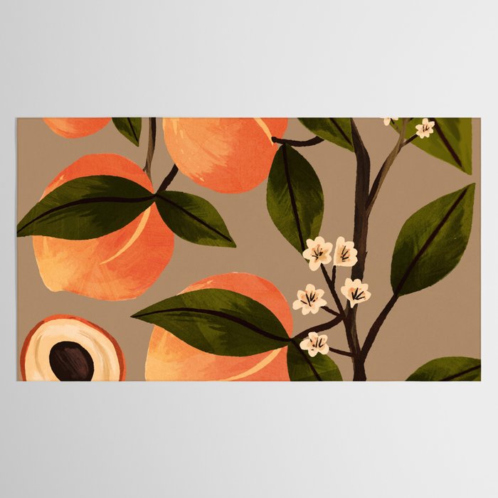 Peaches Botanical Art 2 Tablecloth Gallery Image 2