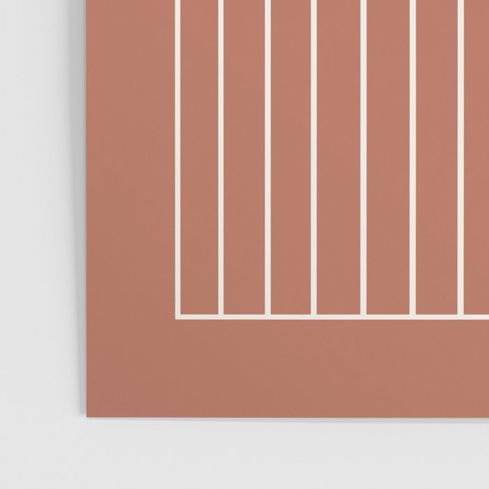 Minimal Arch LI Coral Red Modern Geometric Lines Poster Gallery Image 3