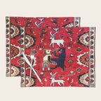 Qashqaâi Fars Southwest Persian Hunting Rug Print Placemat Gallery Image 1