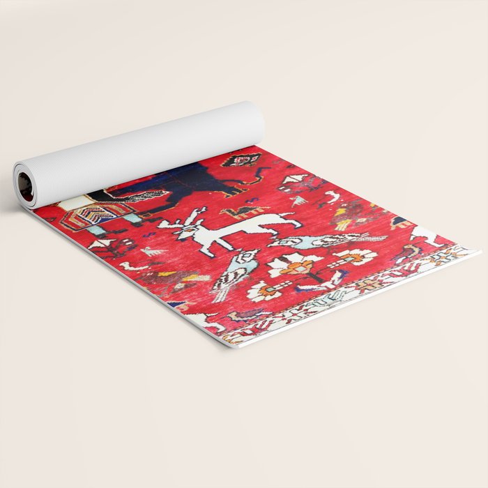 Qashqaâi Fars Southwest Persian Hunting Rug Print Yoga Mat Gallery Image 2