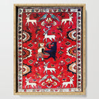 Qashqaâi Fars Southwest Persian Hunting Rug Print Serving Tray Gallery Image 1