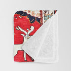 Qashqaâi Fars Southwest Persian Hunting Rug Print Throw Blanket Gallery Image 3