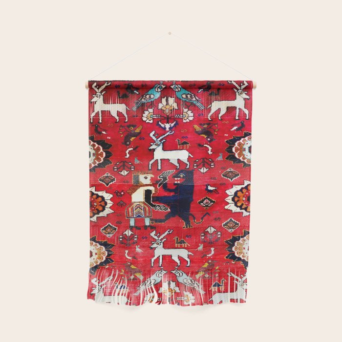 Qashqaâi Fars Southwest Persian Hunting Rug Print Wall Hanging Gallery Image 1