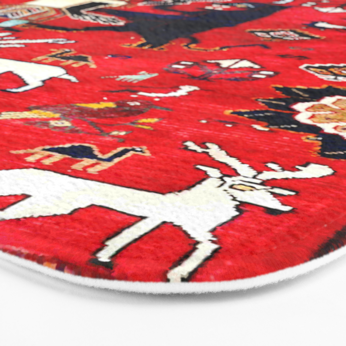 Qashqaâi Fars Southwest Persian Hunting Rug Print Bath Mat Gallery Image 3