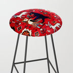 Qashqaâi Fars Southwest Persian Hunting Rug Print Stool Gallery Image 2