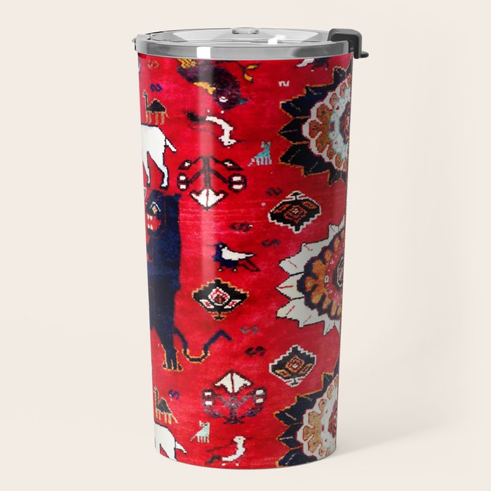 Qashqaâi Fars Southwest Persian Hunting Rug Print Travel Mug Gallery Image 2