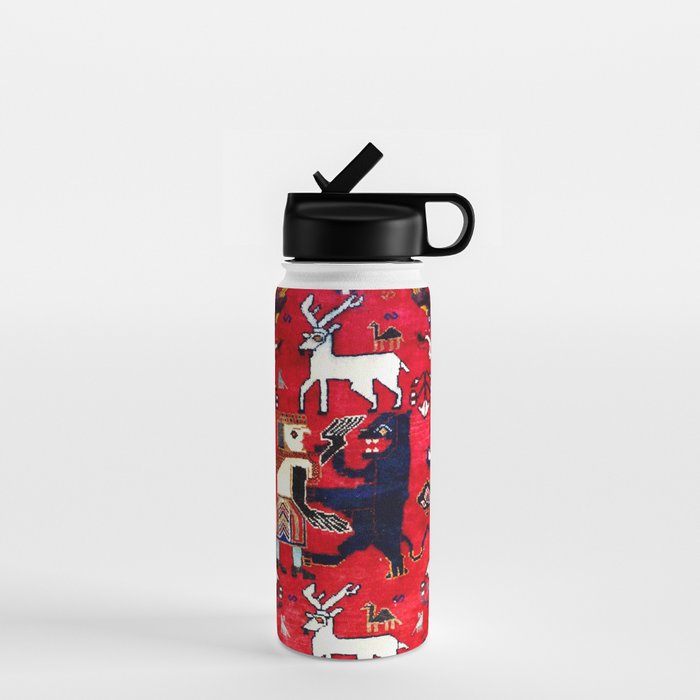 Qashqaâi Fars Southwest Persian Hunting Rug Print Water Bottle Gallery Image 1