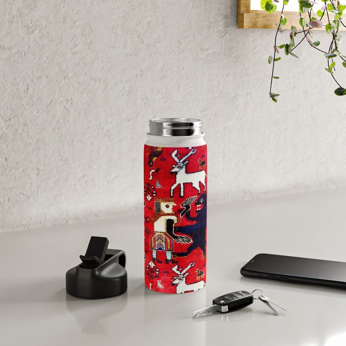 Qashqaâi Fars Southwest Persian Hunting Rug Print Water Bottle Gallery Image 4