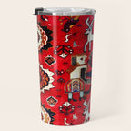 Qashqaâi Fars Southwest Persian Hunting Rug Print Travel Mug Gallery Image 3
