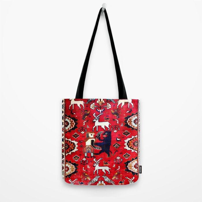 Qashqaâi Fars Southwest Persian Hunting Rug Print Tote Bag Gallery Image 2