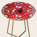 Qashqaâi Fars Southwest Persian Hunting Rug Print Side Table Gallery Image 2