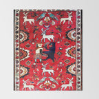Qashqaâi Fars Southwest Persian Hunting Rug Print Throw Blanket Gallery Image 2