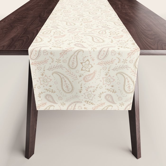 Paisley - Soft Pink Table Runner Gallery Image 1