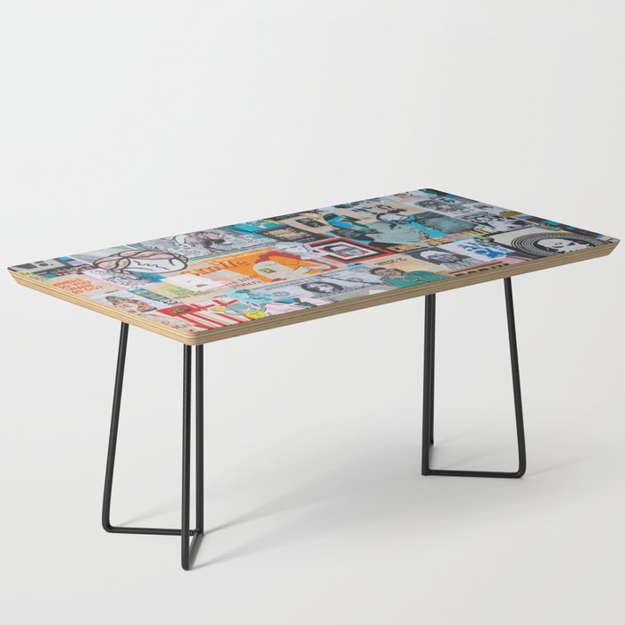 Sticker and graffiti wall background 6 - Berlin street art photography Coffee Table Gallery Image 1